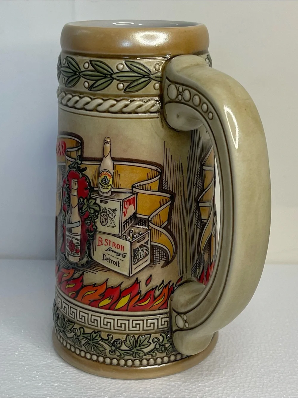 Strohs Fire Brewed Beer Stein Heritage Series VI Detroit Brewing Co Collectible